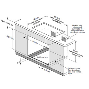 Horno de empotre a gas 60 cm Inoxidable GE Profile - HGP6065LWAI0