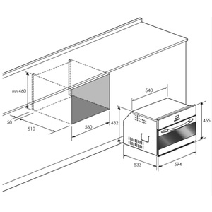 Horno empotrable 60cm Acero Inoxidable vidrio Negro GE Profile - HVGP4561YI