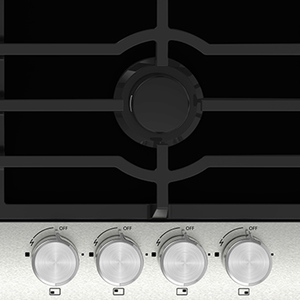 Parrilla empotrable a gas 60 cm vidrio espejo Io mabe-IO614GN0
