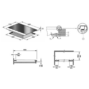 Parrilla empotrable eléctrica 60 cm vitrocerámica Io mabe-IO614PVI0