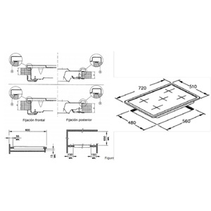 Parrilla 70 cm Empotrable Acero Inoxidable Io Mabe - IO715I1