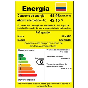 Refrigerador Automático 613 L Dúplex Acero Inoxidable Io Mabe - IOM23WHZGS
