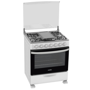 Estufa de piso 76 cm Blanca/Inoxidable Mabe - EM7682CBI3