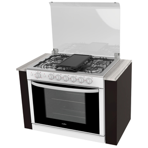 Estufa empotrable 80 cm Blanca/Inoxidable Mabe - EMC8033CBC2