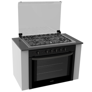 Estufa empotrable 80 cm Negra/Inoxidable Mabe - EMD8032CNI2