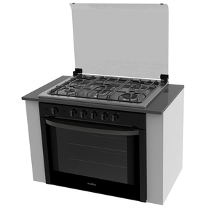 Estufa empotrable 80 cm Negra/Inoxidable Mabe - EMD8032CNI2