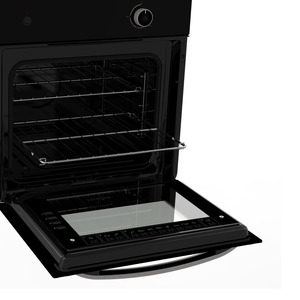 Horno de empotre 60 cm Inoxidable Vidrio Negro Mabe - HM6015GWN0