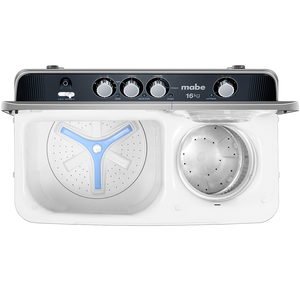 Lavadora Semiautomática 16 Kg Blanca Mabe - LMDX6124PBAB0