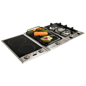 Parrilla Vitrocerámica empotrable 30cm Acero Inoxidable Io mabe - IO302DVI0