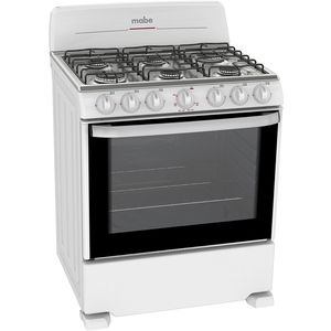 Estufa de Piso 76 cm Blanca/Inoxidable Mabe - EM7641BAIB0