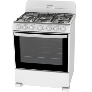 Estufa de Piso 76 cm Blanca/Inoxidable Mabe - EM7641BAIB0