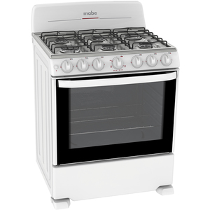 Estufa de Piso 76 cm Blanca/Inoxidable Mabe - EM7645BAIB0