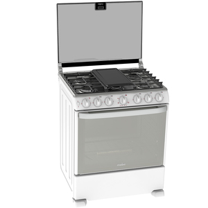 Estufa de Piso 76 cm Blanca/Inoxidable Mabe - EM7656CSIB0