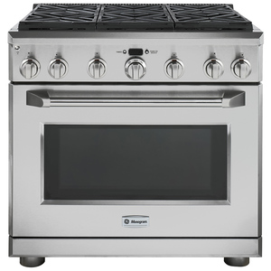 Estufa de Piso 90 cm Acero Inoxidable Monogram ZGP366LRSS